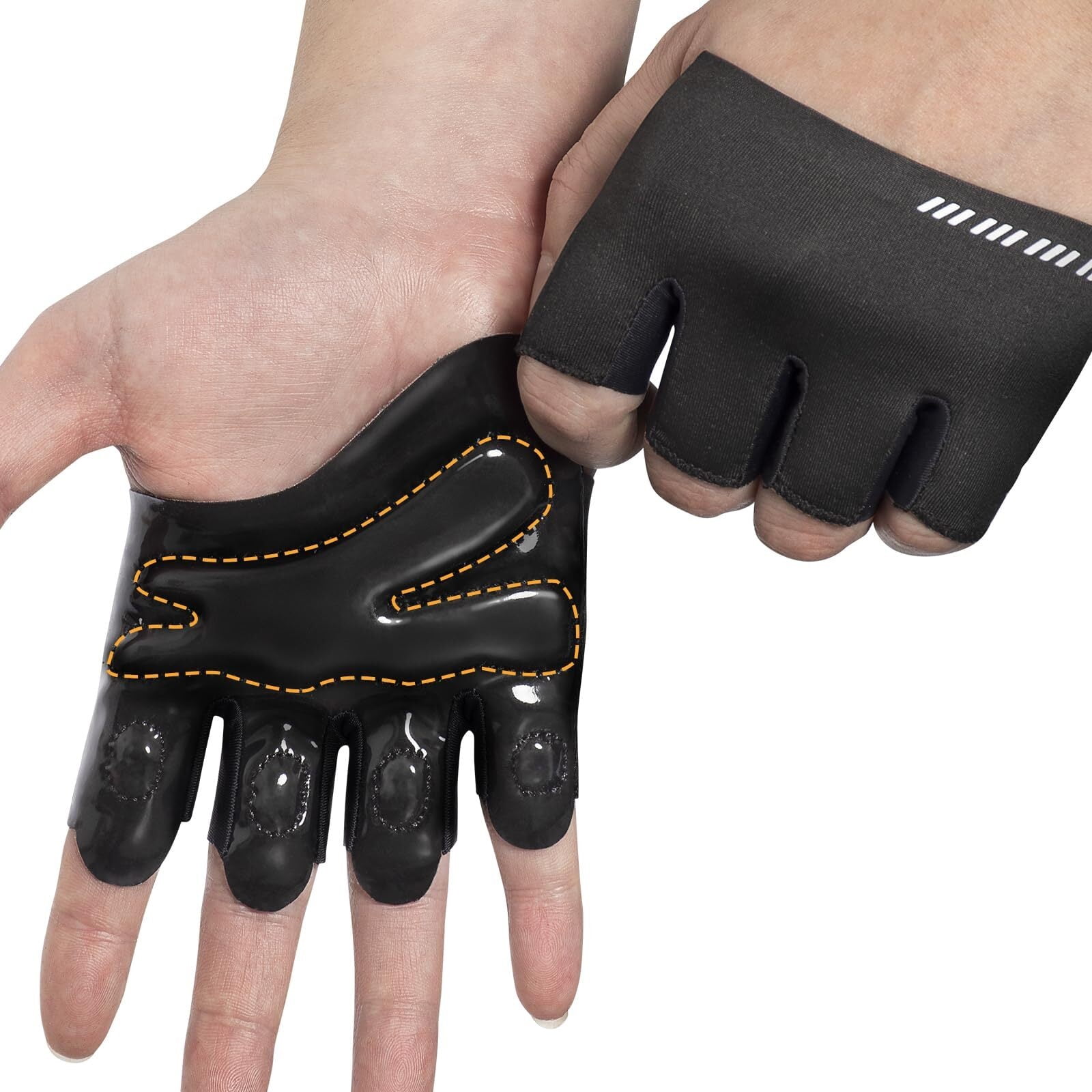 ZHANGS Workout Gloves Men Women, Barehand Weight Lifting Gloves