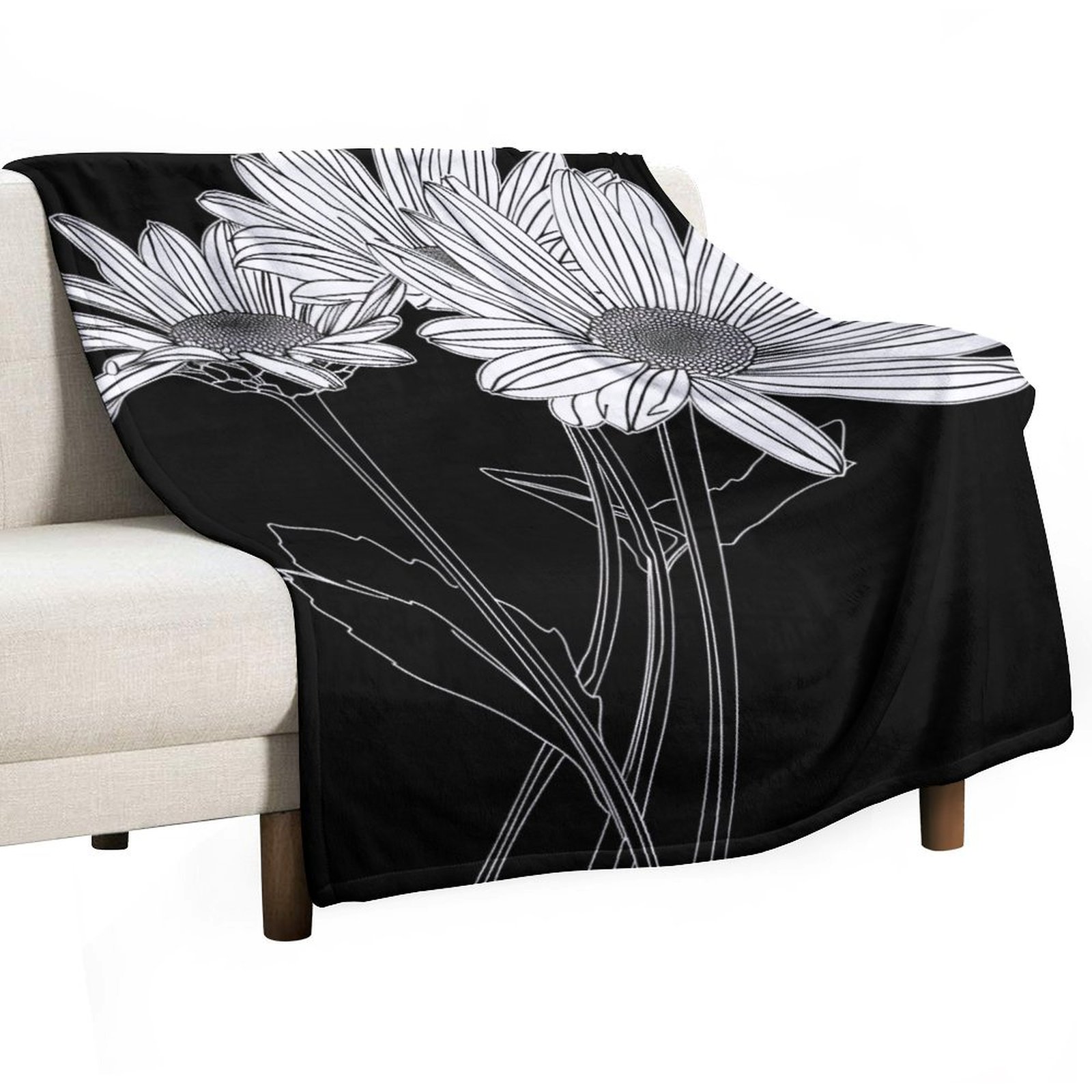 ZHANGSX White Daisies169 Throw Blanket, Soft Fuzzy Throw Blanket Funny