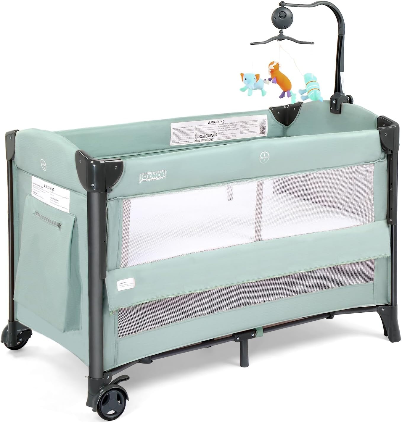 Co Sleeper Baby Bassinet Bed 3-in-1 Portable Crib For Side