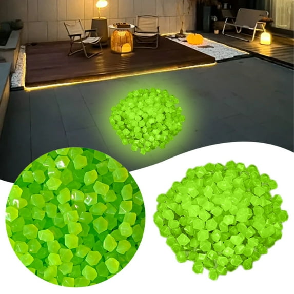 ZHANQUNE Glow in The Dark Rocks, 200 Pcs Luminous Pebbles for Aquarium Gravel, Fish Tank Decoration, Vase Fillers, Garden Pathway and Party Decor