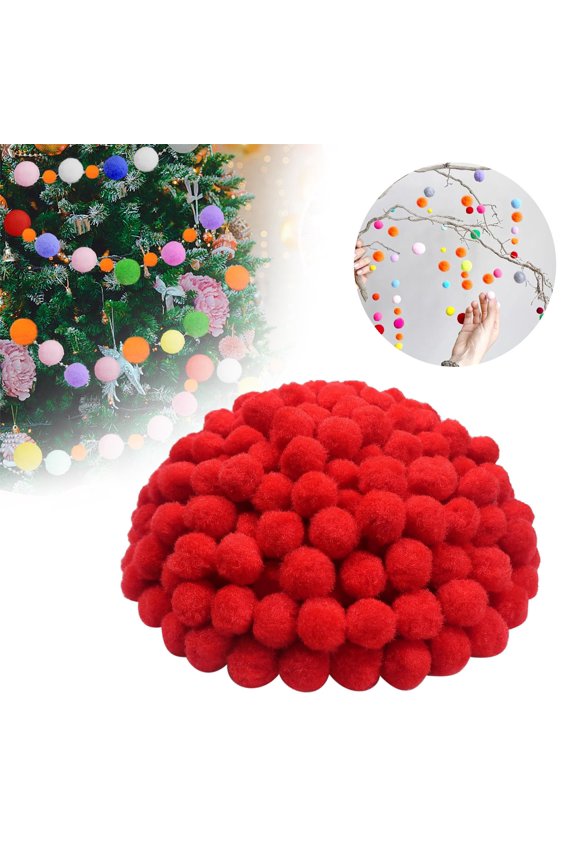 300pcs Black Pom Poms, 20mm Fuzzy Pompoms for DIY Crafts, Soft Decorative Pom Poms for Garland, Dolls, Keychains and Party Decorations