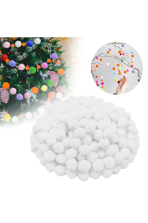 300pcs Black Pom Poms, 20mm Fuzzy Pompoms for DIY Crafts, Soft Decorative Pom Poms for Garland, Dolls, Keychains and Party Decorations