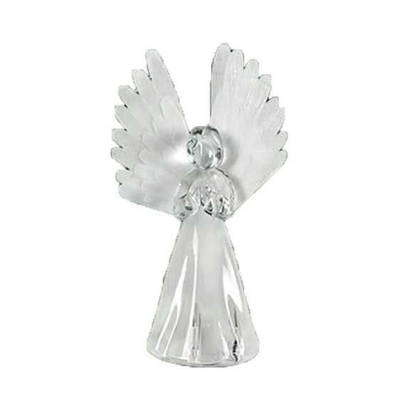 ZHANQUNE Angel Tree Topper with Fiber Optic and LED Light Cool White Illumination Battery Powered Timer 6 Hour Auto Off Sturdy Plastic Christmas Decoration