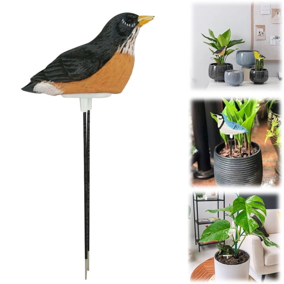 ZHANQUNE Bird Soil Moisture Meter with Watering Alarm, Plant Water Tester & Hygrometer Sensor for Pot Plants, Cute Gardening Tool with Light Sensor, Battery Powered