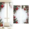 thumbnail image 1 of ZHANQUNE Christmas Curtains Holiday Printed Red Xmas Design with Snowflakes Branches, Seasonal Decor for Living Room Bedroom Window Treatments, 1 of 6