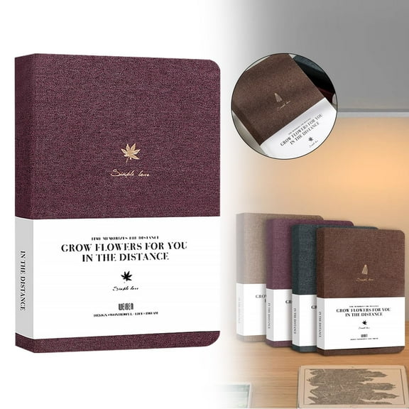 ZHANQUNE Journal Notebook Linen Fabric Hardcover A5 Lined Journal with Numbered Pages Expandable Pocket for Work Office Bronze