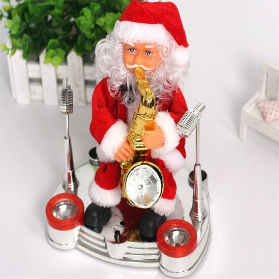 ZHANQUNE Musical Santa Claus Animated Stuffed Toy, Singing & Dancing Electric Santa Doll with Festive Music, Interactive Plush Figure for Christmas Decor, Kids Gift & Holiday Party Entertainment