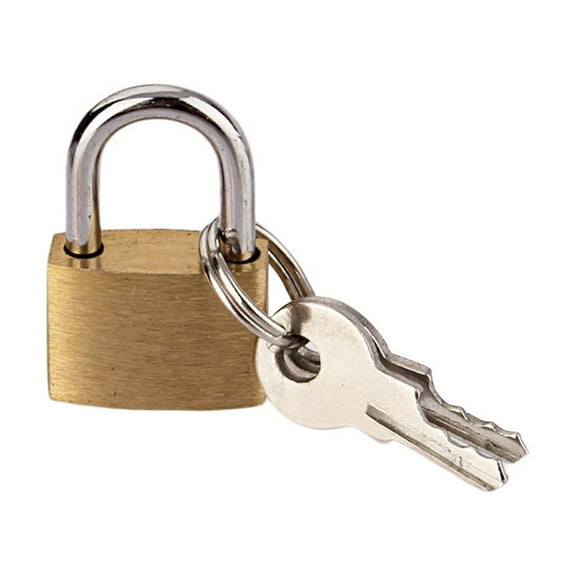 ZHANQUNE Small Copper Padlock, 20MM Mini Lock for Luggage, Backpack, Diary & Storage Box, Rust-Resistant with Drain Hole, Includes 3 Keys, Durable Lovers Lock