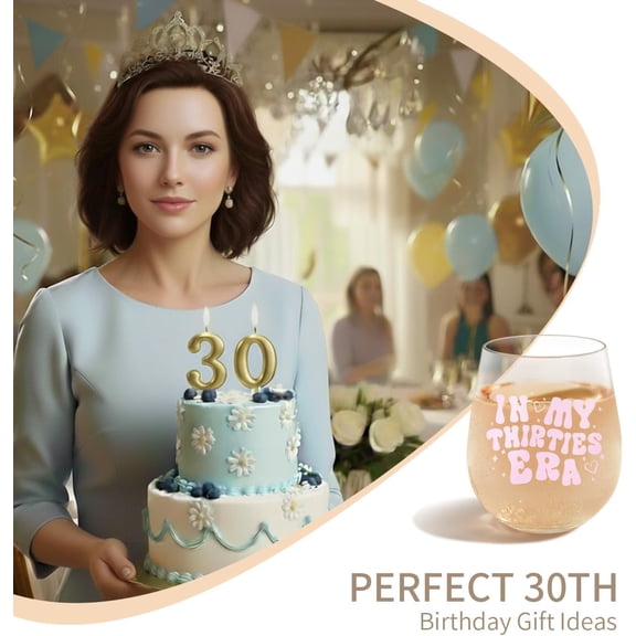 ZHANYU-30th Birthday Gifts for Women - Wine Glasses,15 oz Scratch-Resistant Wine Glasses, Dishwasher safe, 30th Birthday Decorations for Her, 30th Birthday Decorations for Him,30th Birthday Gifts