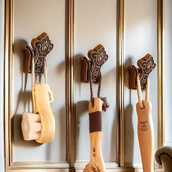 ZHANYU-4Pcs Foldable Invisible Hook-Decorative Coat Hooks Aluminum Heavy Duty Wall Hooks Vintage Style Antique Brass Hooks Space Saving Hanger Hook