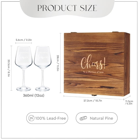 ZHANYU-Engagement Gifts for Couples Wine Glasses Set, 2025 Fiance Gifts for Women and Newlyweds, Couple Gift for Mr Mrs and Bride to Be, Beer Mug with Wine Stopper for Wedding Engagement Party