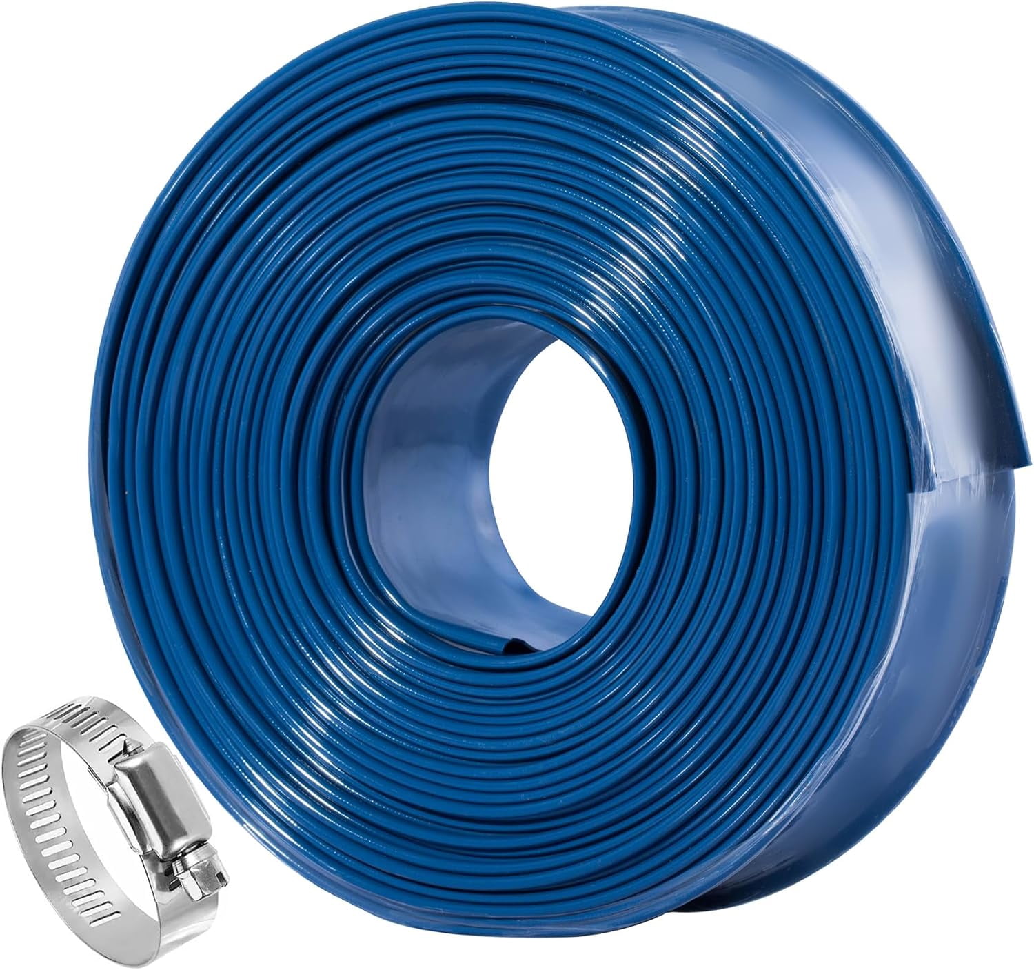 ZHANYU-Pool Backwash Hose 2 inch × 25 ft Thicken Blue Water Discharge ...