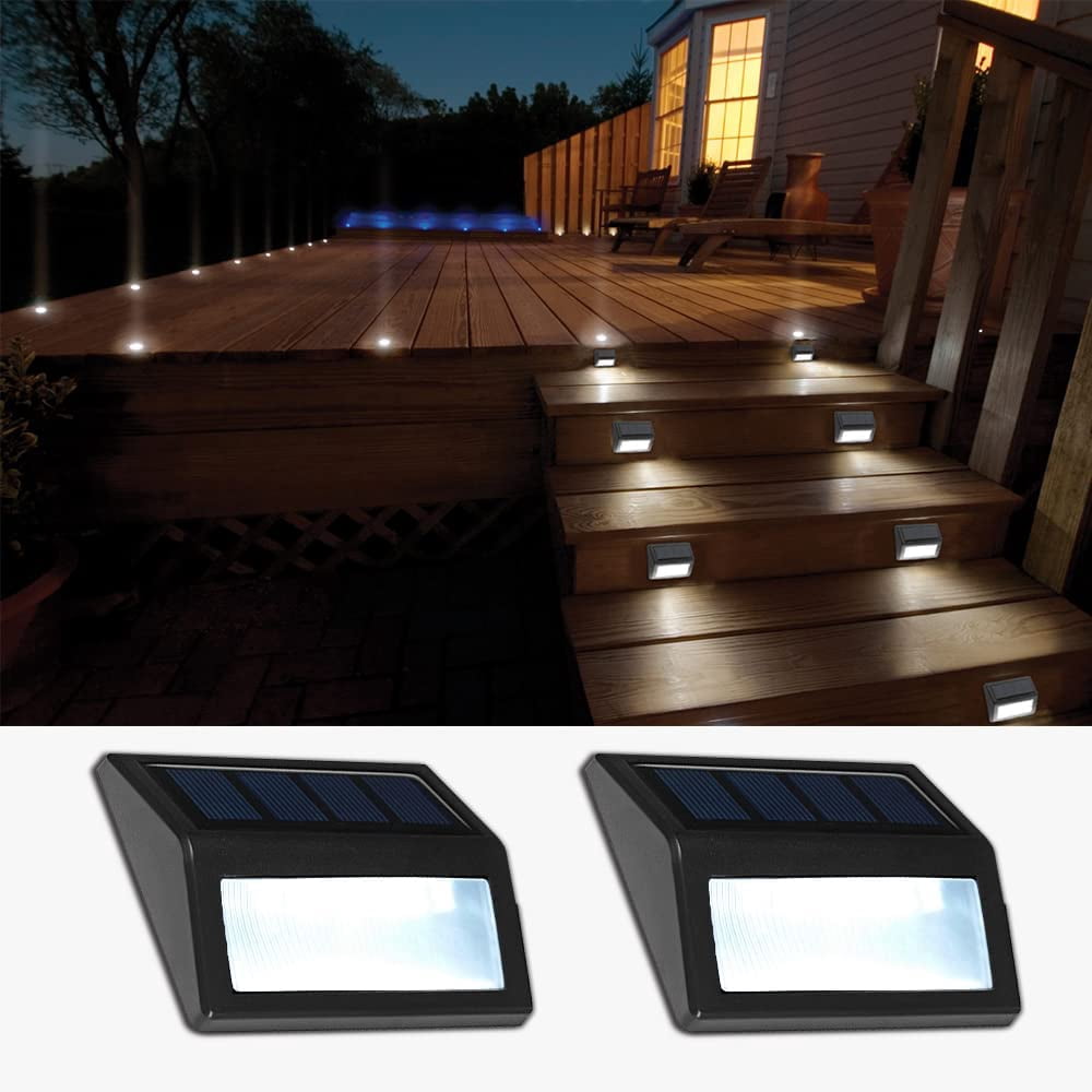 ZHANYU-Solar Lights Outdoor, Waterproof Solar Powered Deck Step Lights ...