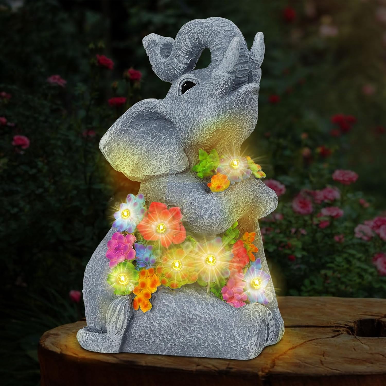 Curated visual reference: Fresh Look at Zhanyu Womens Gifts Solar Statues For Garden Decor Outdoor Elephant