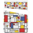 thumbnail image 1 of ZHANZZK 3 Piece Bedding Set Abstract Mosaic Pattern Twin Size Duvet Cover with 2 Pillowcase for Home Bedding Room Decoration, 1 of 5