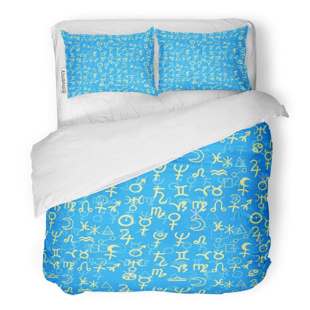 ZHANZZK 3 Piece Bedding Set Astrology Natal Astrological Chart Zodiac ...