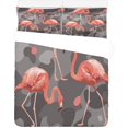 thumbnail image 1 of ZHANZZK 3 Piece Bedding Set Beautiful Pink Flamingo Twin Size Duvet Cover with 2 Pillowcase for Home Bedding Room Decoration, 1 of 4