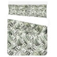 thumbnail image 1 of ZHANZZK 3 Piece Bedding Set Funny Dollars Money Twin Size Duvet Cover with 2 Pillowcase for Home Bedding Room Decoration, 1 of 5