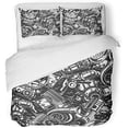 thumbnail image 1 of ZHANZZK 3 Piece Bedding Set Gear Automobile Car Parts with Monochrome Black and White Turbo Absorber Auto Twin Size Duvet Cover with 2 Pillowcase for Home Bedding Room Decoration, 1 of 1