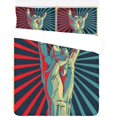 thumbnail image 1 of ZHANZZK 3 Piece Bedding Set Hand Rock N Roll Sign Twin Size Duvet Cover with 2 Pillowcase for Home Bedding Room Decoration, 1 of 5