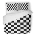 thumbnail image 1 of ZHANZZK 3 Piece Bedding Set Orange Line Chequered Flag Finish Checker Race Pattern Start Twin Size Duvet Cover with 2 Pillowcase for Home Bedding Room Decoration, 1 of 1
