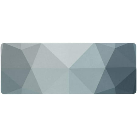 ZHANZZK Abstract Blue Gradient Geometric Triangles Polygonal Pattern Extra Extended Large Gaming Mouse Pad Mat Desk Pad Keyboard Mat 31.5x12 inch