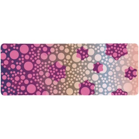 ZHANZZK Abstract Geometric Dots Colorful Fractal Pattern Extra Extended Large Gaming Mouse Pad Mat Desk Pad Keyboard Mat 31.5x12 inch