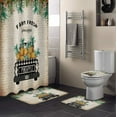 thumbnail image 1 of ZHANZZK Farm Fresh Pineapple 4 Piece Bathroom Set Shower Curtain Bath Rug Contour Mat and Toilet Lid Cover, 1 of 8