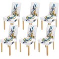 thumbnail image 1 of ZHANZZK Gold Jewelry Anchor with Morpho Butterflies Stretch Chair Cover Protector Seat Slipcover for Dining Room Hotel Wedding Party Set of 6, 1 of 6