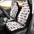 thumbnail image 1 of ZHANZZK Set of 2 Car Seat Covers Alice Suits Poker Casino Red and Black Playing Keys Universal Auto Front Seats Protector Fits for Car,SUV Sedan,Truck, 1 of 5