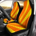 thumbnail image 1 of ZHANZZK Set of 2 Car Seat Covers Black Comic Yellow and Orange Sunburst Dots Pattern Pop Universal Auto Front Seats Protector Fits for Car,SUV Sedan,Truck, 1 of 5