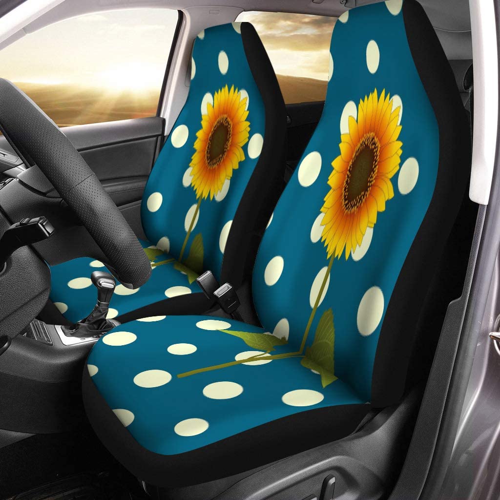 Emerald Green Polka Dot Car Seat Covers