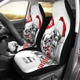 thumbnail image 1 of ZHANZZK Set of 2 Car Seat Covers Merry Christmas Puppies Pugs in Red Santa Cap Festive Universal Auto Front Seats Protector Fits for Car,SUV Sedan,Truck, 1 of 5