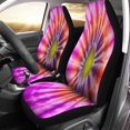thumbnail image 1 of ZHANZZK Set of 2 Car Seat Covers Purple Tye Tie Dye Pattern Blue Peace Spiral Abstract Universal Auto Front Seats Protector Fits for Car,SUV Sedan,Truck, 1 of 5