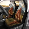 thumbnail image 1 of ZHANZZK Set of 2 Car Seat Covers Blue Texas Longhorn Steer in Rural Farm Field Utah Universal Auto Front Seats Protector Fits for Car,SUV Sedan,Truck, 1 of 5