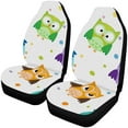 thumbnail image 1 of ZHANZZK Set of 2 Car Seat Covers Colorful Owls Universal Auto Front Seats Protector Fits for Car,SUV Sedan,Truck, 1 of 4