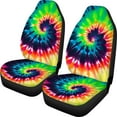thumbnail image 1 of ZHANZZK Set of 2 Car Seat Covers Colorful Tie Dye Universal Auto Front Seats Protector Fits for Car,SUV Sedan,Truck, 1 of 5