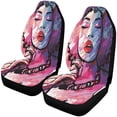 thumbnail image 1 of ZHANZZK Set of 2 Car Seat Covers Fahion Oil Painting Universal Auto Front Seats Protector Fits for Car,SUV Sedan,Truck, 1 of 4