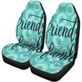 thumbnail image 1 of ZHANZZK Set of 2 Car Seat Covers Friend Are Faithful Universal Auto Front Seats Protector Fits for Car,SUV Sedan,Truck, 1 of 5