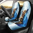 thumbnail image 1 of ZHANZZK Set of 2 Car Seat Covers Funny Turtle Universal Auto Front Seats Protector Fits for Car,SUV Sedan,Truck, 1 of 4
