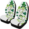 thumbnail image 1 of ZHANZZK Set of 2 Car Seat Covers Hat Owl Green Leaves Universal Auto Front Seats Protector Fits for Car,SUV Sedan,Truck, 1 of 3