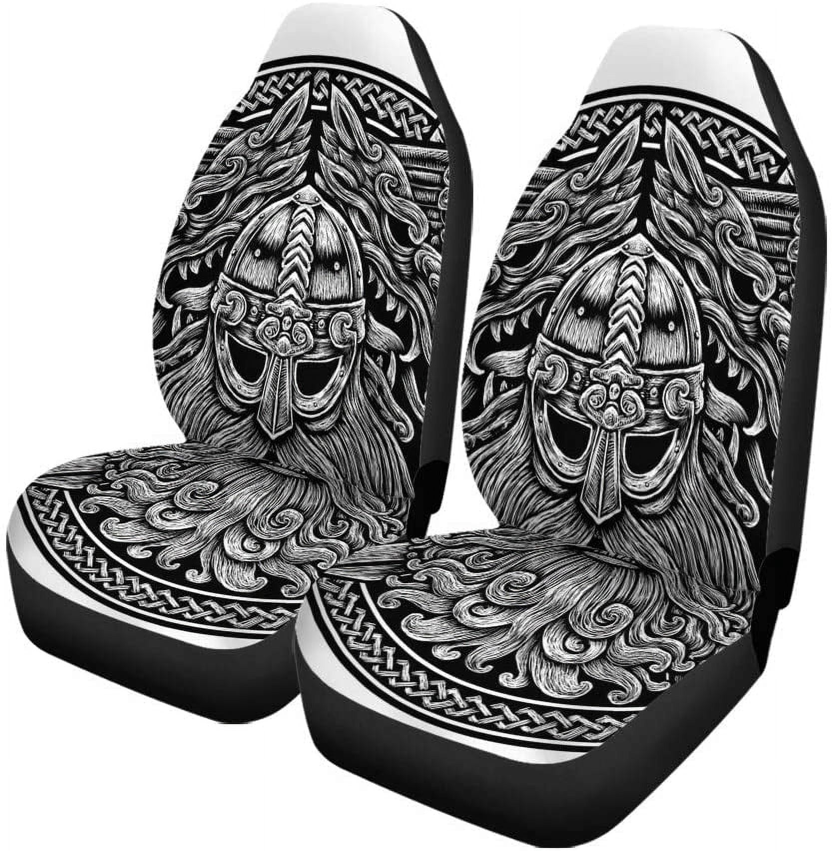 Barbarian Warrior Viking Norse Car Seat Covers
