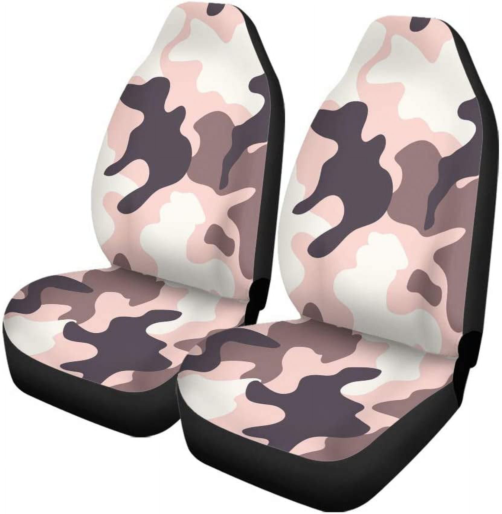 ZHANZZK Set of Car Seat Covers Pink Camouflage Modern Camo