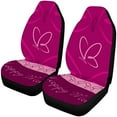 thumbnail image 1 of ZHANZZK Set of 2 Car Seat Covers Pink Happy Birthday Butterfly Card Format Universal Auto Front Seats Protector Fits for Car,SUV Sedan,Truck, 1 of 3