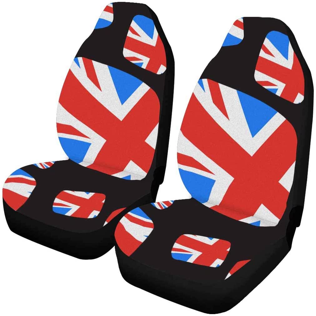 ZHANZZK Set of 2 Car Seat Covers Union Jack Flag Universal Auto Front Seats Protector Fits for Car,SUV Sedan,Truck - image 1 of 4