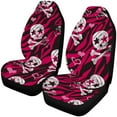 thumbnail image 1 of ZHANZZK Set of 2 Car Seat Covers Zebra Star Skull Universal Auto Front Seats Protector Fits for Car,SUV Sedan,Truck, 1 of 4