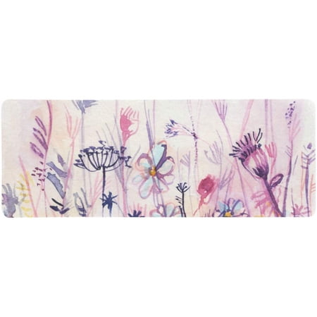 ZHANZZK Watercolor Overgrown of Blue and Pink Flowers Extra Extended Large Gaming Mouse Pad Mat Desk Pad Keyboard Mat 31.5x12 inch