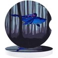 thumbnail image 1 of ZHANZZK Whale and Cute Boy in The Forest Set of 6 Car Coaster for Drinks, Absorbent Ceramic Stone Coasters Cup Mat with Cork Base for Home Kitchen Room Coffee Table Bar Decor, 1 of 5