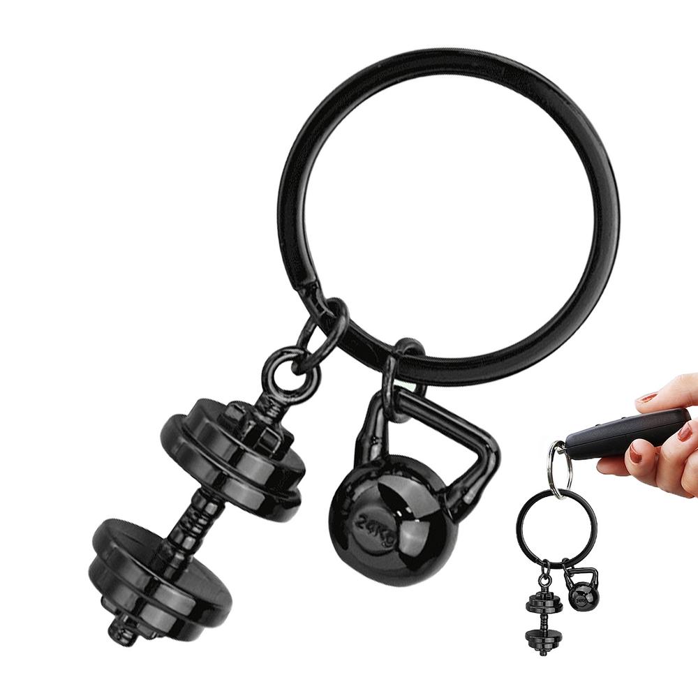 ZHAO Dumbbell Keychain Zinc Alloy Dumbbell Bag Pendant With Weight