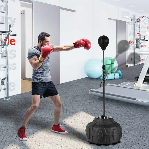 ZHAO Punching Bag for Adults Height Adjustable Kickboxing Bags Speed Ball Speed Bag Boxing Equipment Floor Punching Bag for Fitness Training welcoming